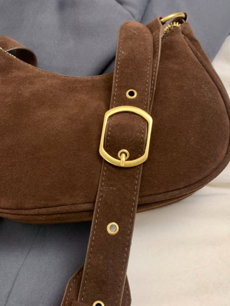 Suede Adjustable Strap Shoulder Bag - S. M. & Co.