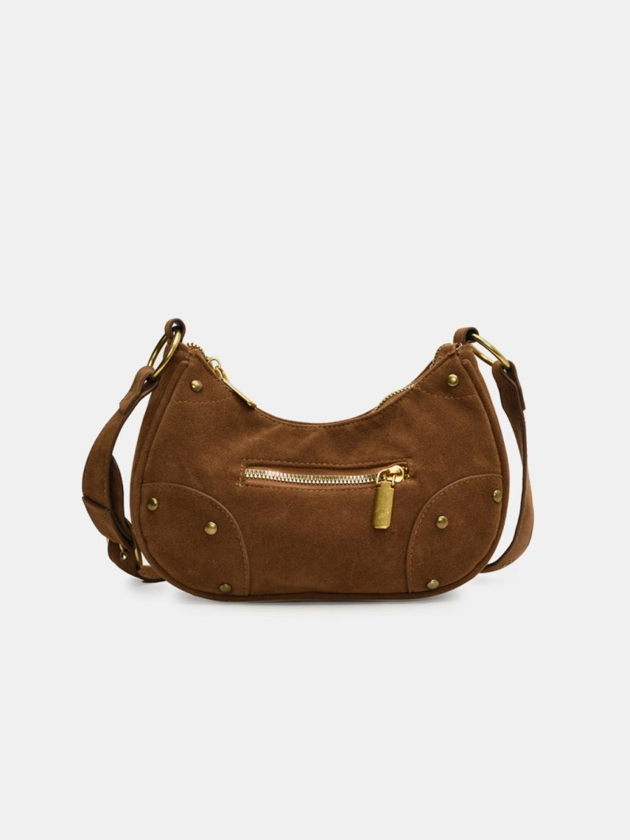 Suede Adjustable Strap Shoulder Bag - S. M. & Co.