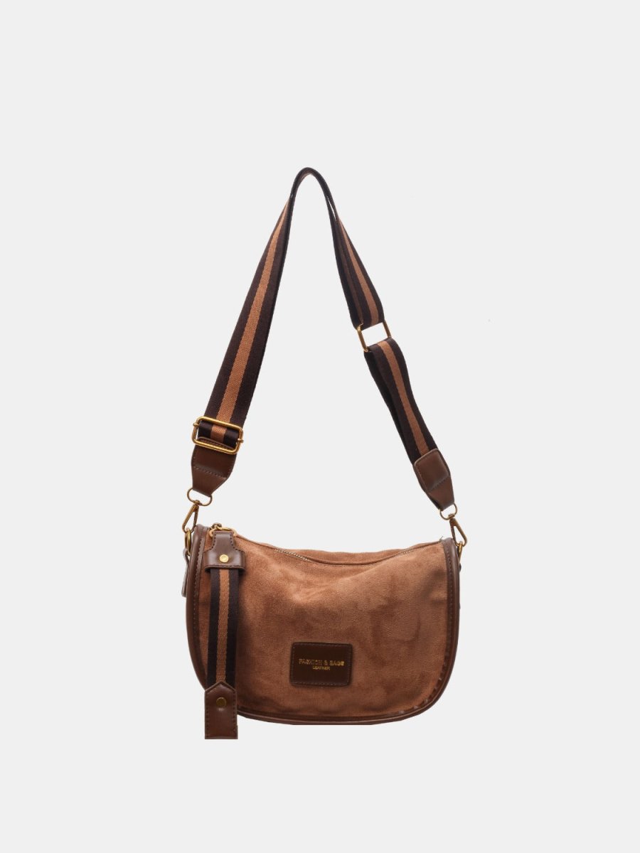 Suede Adjustable Strap Shoulder Bag - S. M. & Co.