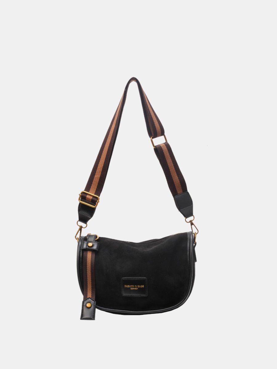 Suede Adjustable Strap Shoulder Bag - S. M. & Co.