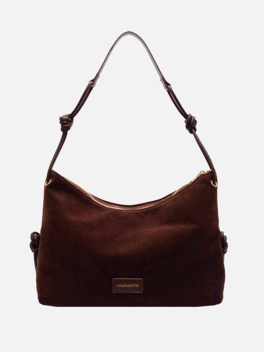 Suede Large Shoulder Bag - S. M. & Co.