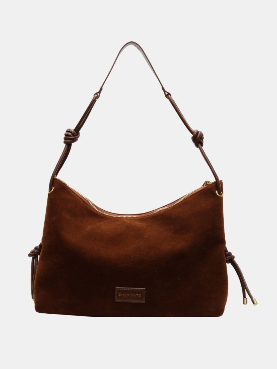 Suede Large Shoulder Bag - S. M. & Co.