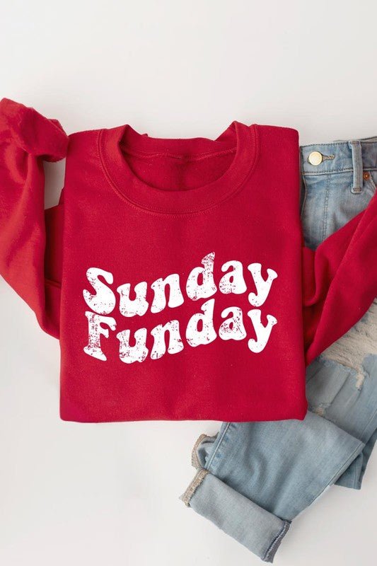 Sunday Funday Graphic Fleece Sweatshirts - S. M. & Co.