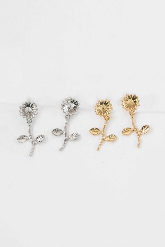 Sunflower Dangle Earrings - S. M. & Co.