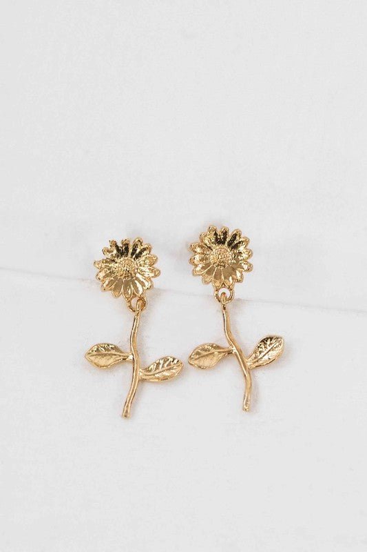 Sunflower Dangle Earrings - S. M. & Co.