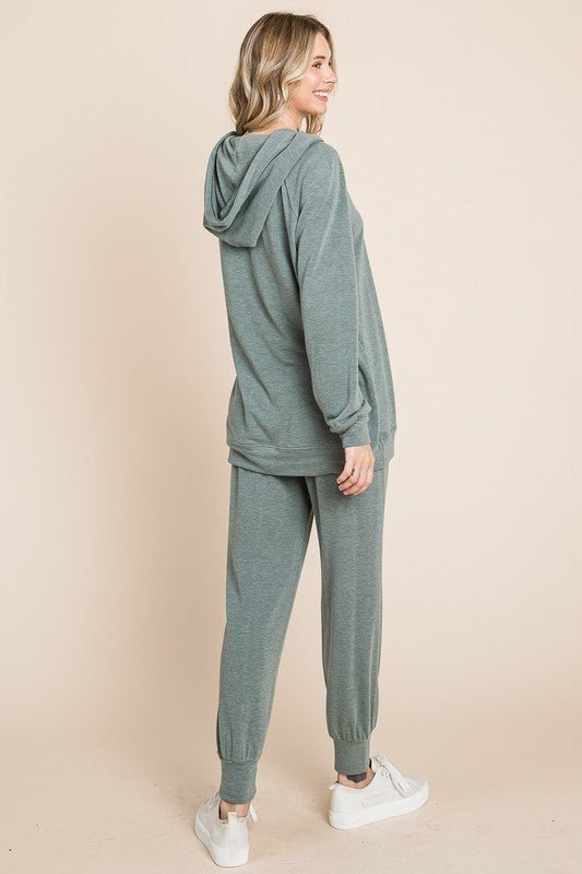 Super Lady Full Size Long Sleeve Hoodie and Tied Pants Set - S. M. & Co.