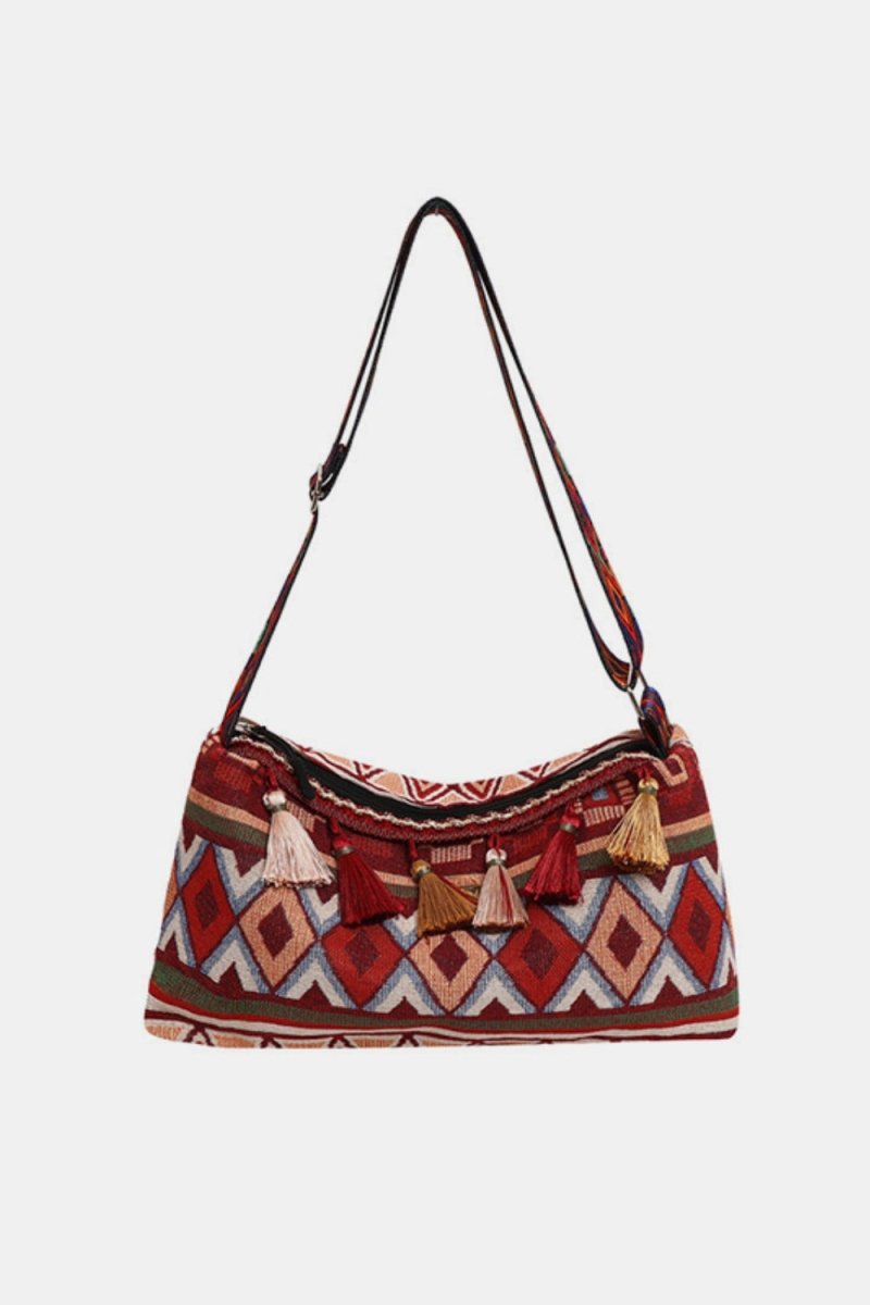 Tassel Adjustable Strap Shoulder Bag - S. M. & Co.