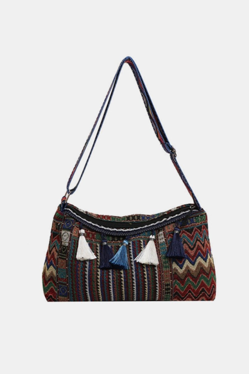 Tassel Adjustable Strap Shoulder Bag - S. M. & Co.