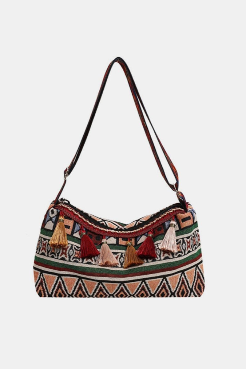 Tassel Adjustable Strap Shoulder Bag - S. M. & Co.