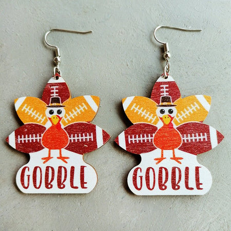 Thanksgiving Turkey Drop Earrings - S. M. & Co.