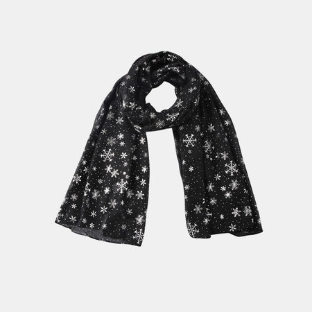 Thermal Snowflakes Polyester Scarf - S. M. & Co.