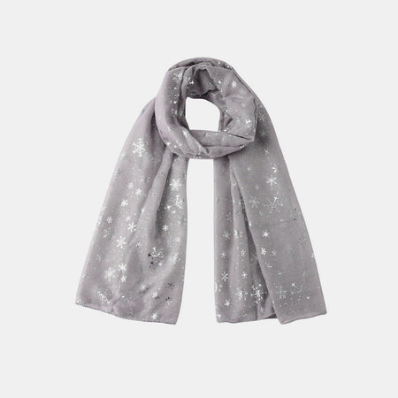 Thermal Snowflakes Polyester Scarf - S. M. & Co.