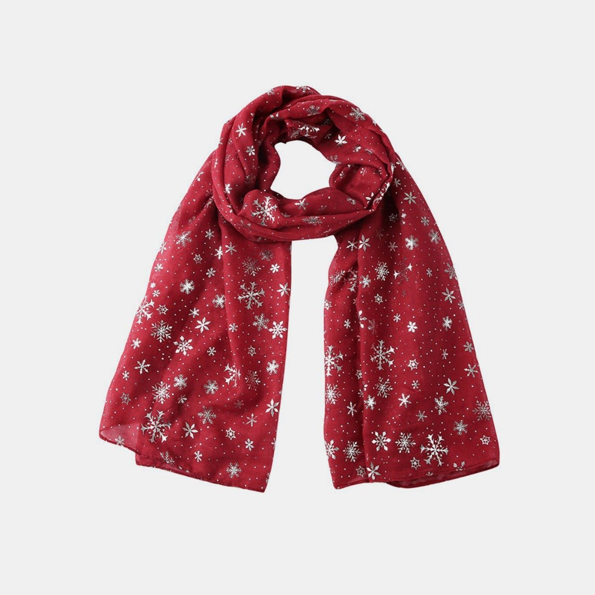 Thermal Snowflakes Polyester Scarf - S. M. & Co.