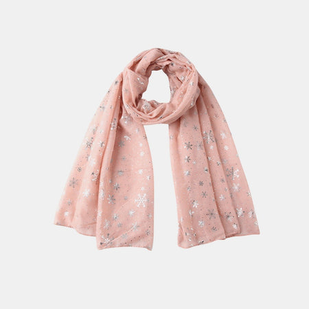 Thermal Snowflakes Polyester Scarf - S. M. & Co.