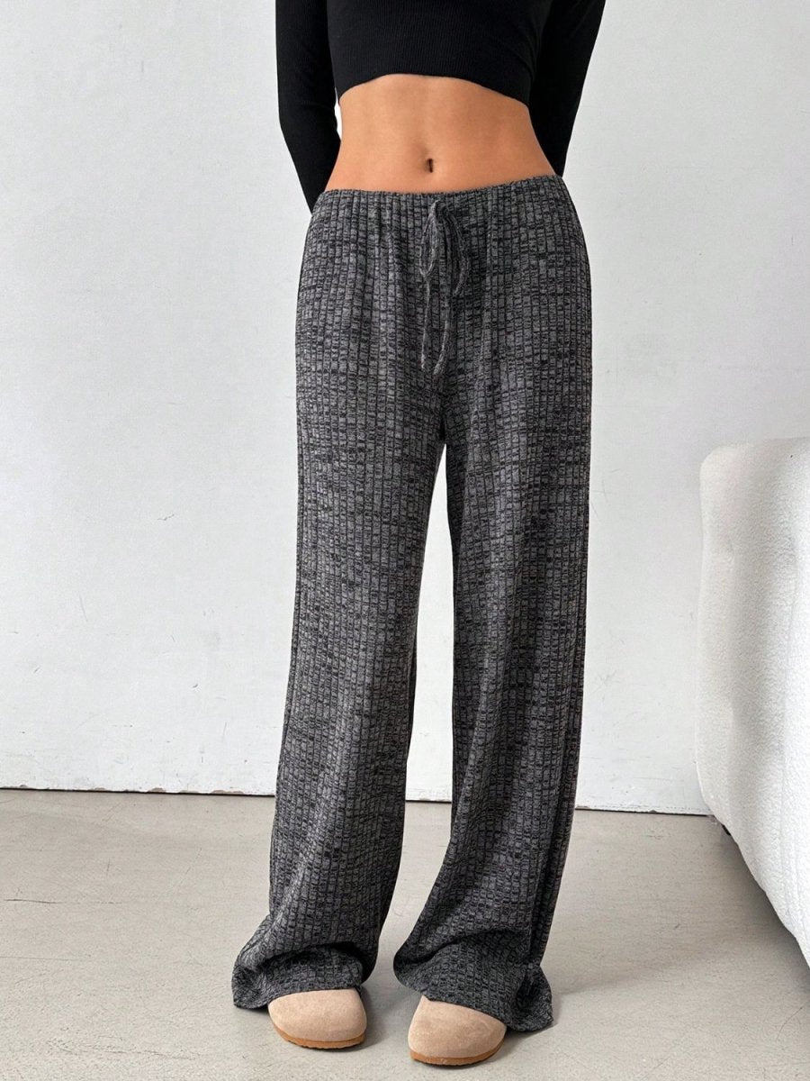 Tied Striped Wide Leg Pants - S. M. & Co.