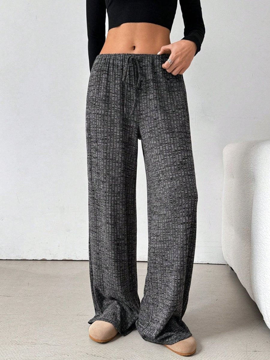 Tied Striped Wide Leg Pants - S. M. & Co.