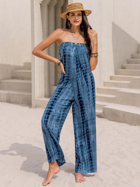 Tied Tube Wide Leg Jumpsuit - S. M. & Co.