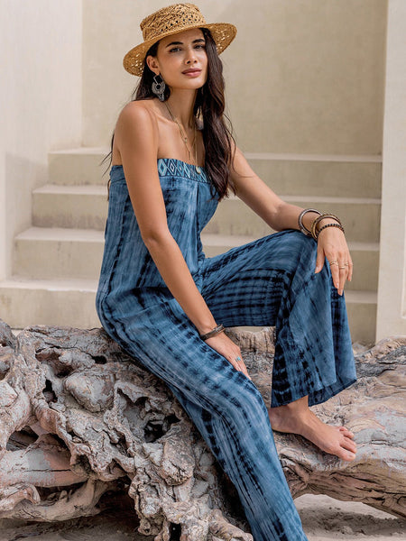 Tied Tube Wide Leg Jumpsuit - S. M. & Co.