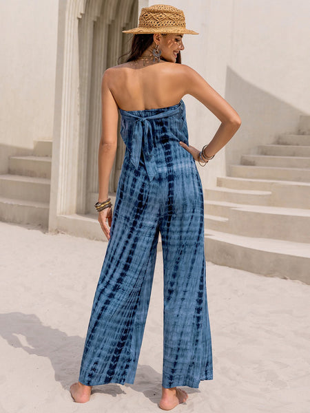 Tied Tube Wide Leg Jumpsuit - S. M. & Co.