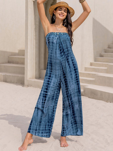 Tied Tube Wide Leg Jumpsuit - S. M. & Co.