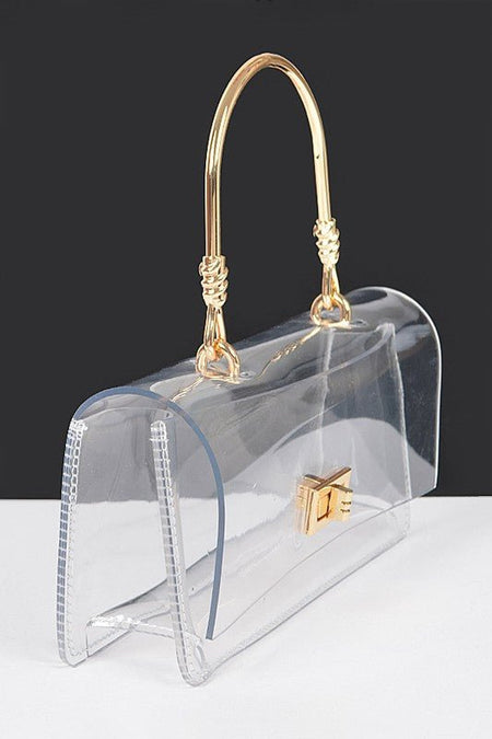 Top Handle Elegant Transparent Stadium Bag - S. M. & Co.