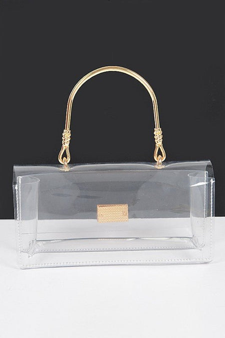 Top Handle Elegant Transparent Stadium Bag - S. M. & Co.