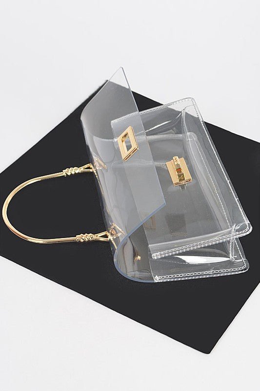 Top Handle Elegant Transparent Stadium Bag - S. M. & Co.