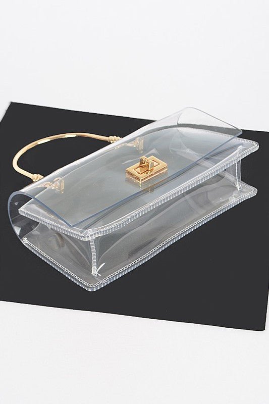 Top Handle Elegant Transparent Stadium Bag - S. M. & Co.