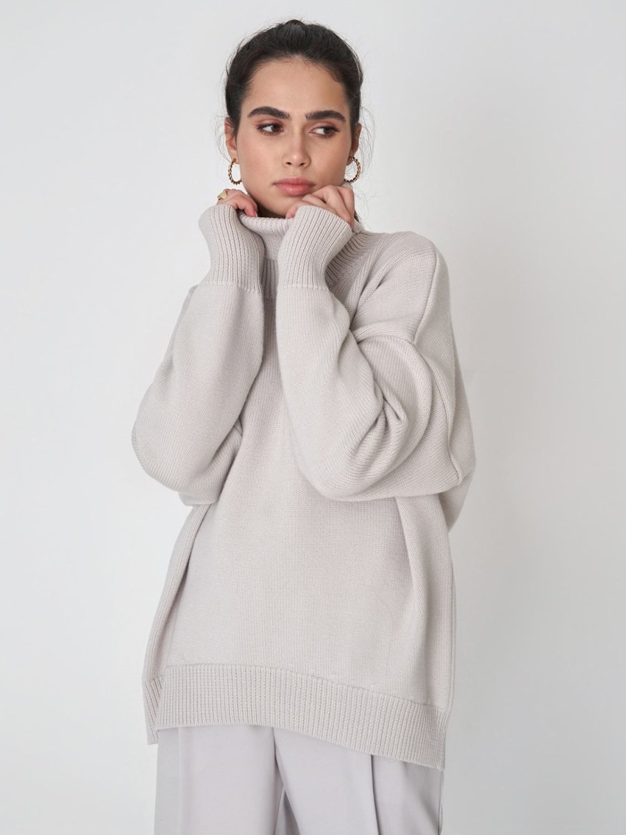 Turtleneck Long Sleeve Sweater - S. M. & Co.