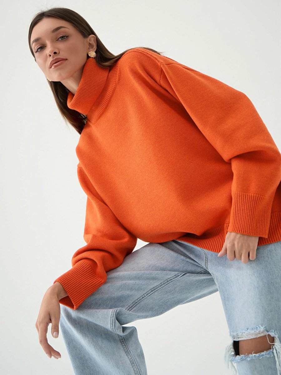 Turtleneck Long Sleeve Sweater - S. M. & Co.