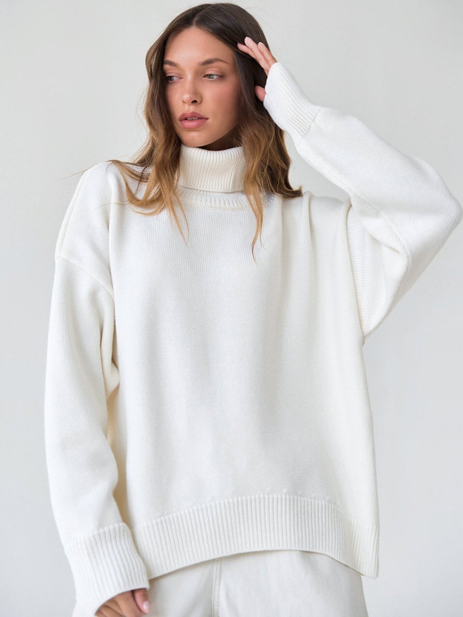 Turtleneck Long Sleeve Sweater - S. M. & Co.