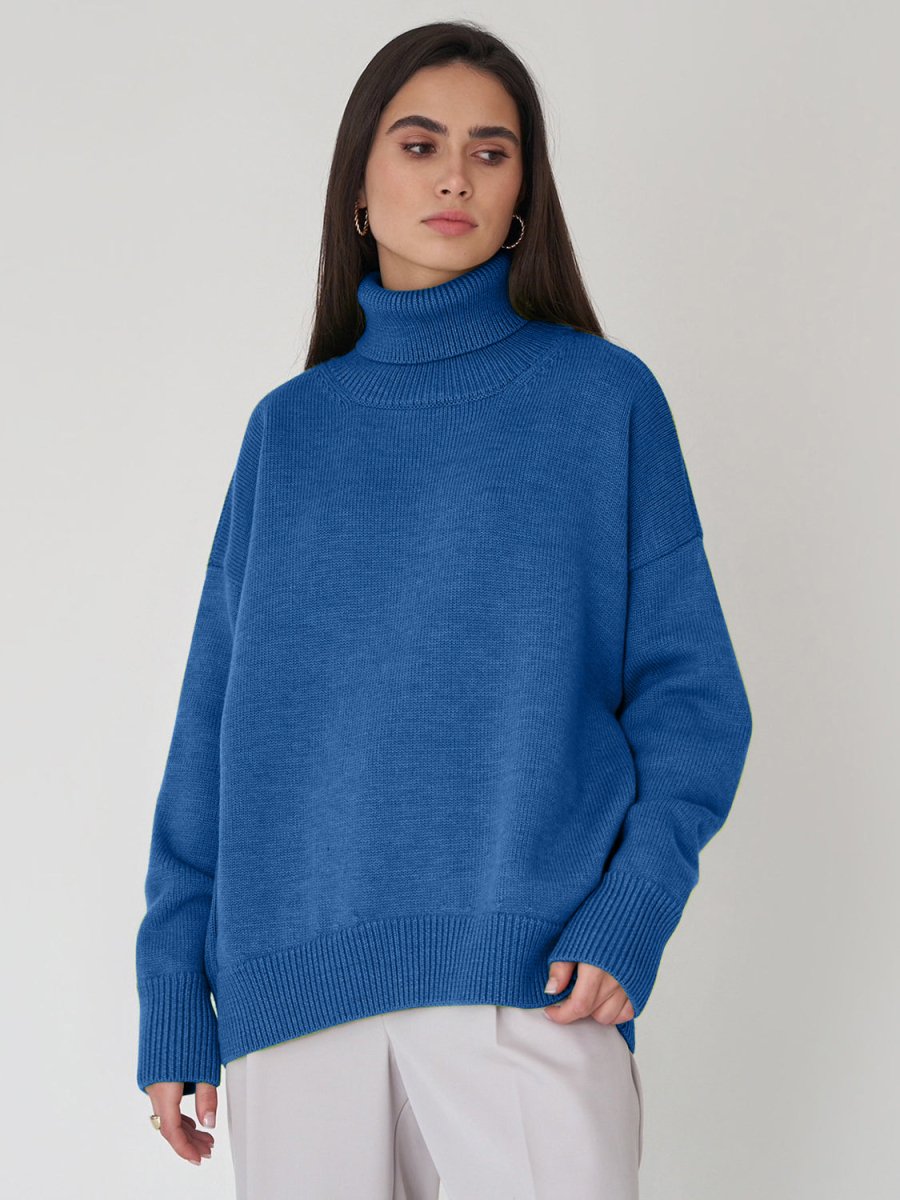 Turtleneck Long Sleeve Sweater - S. M. & Co.