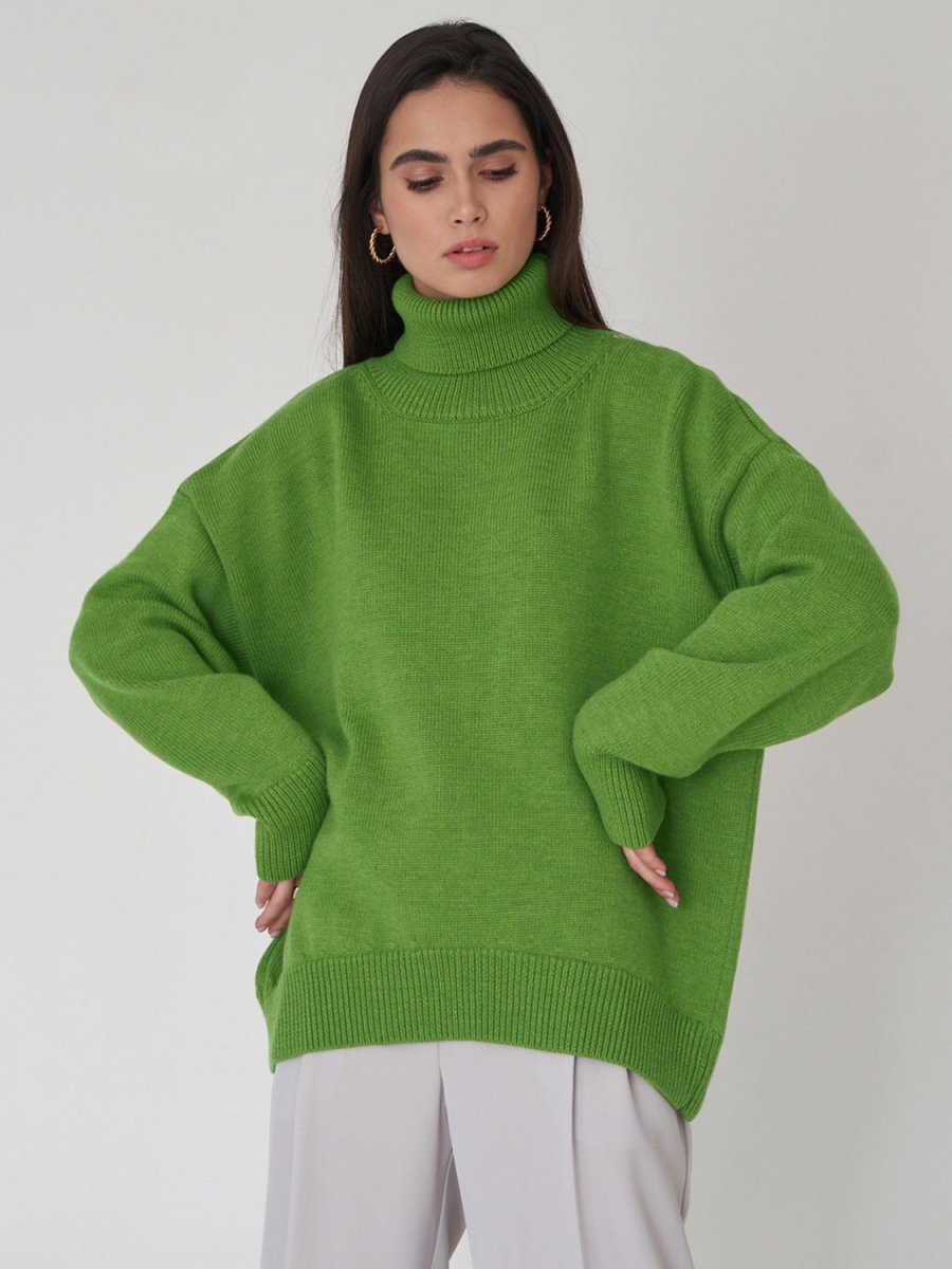 Turtleneck Long Sleeve Sweater - S. M. & Co.