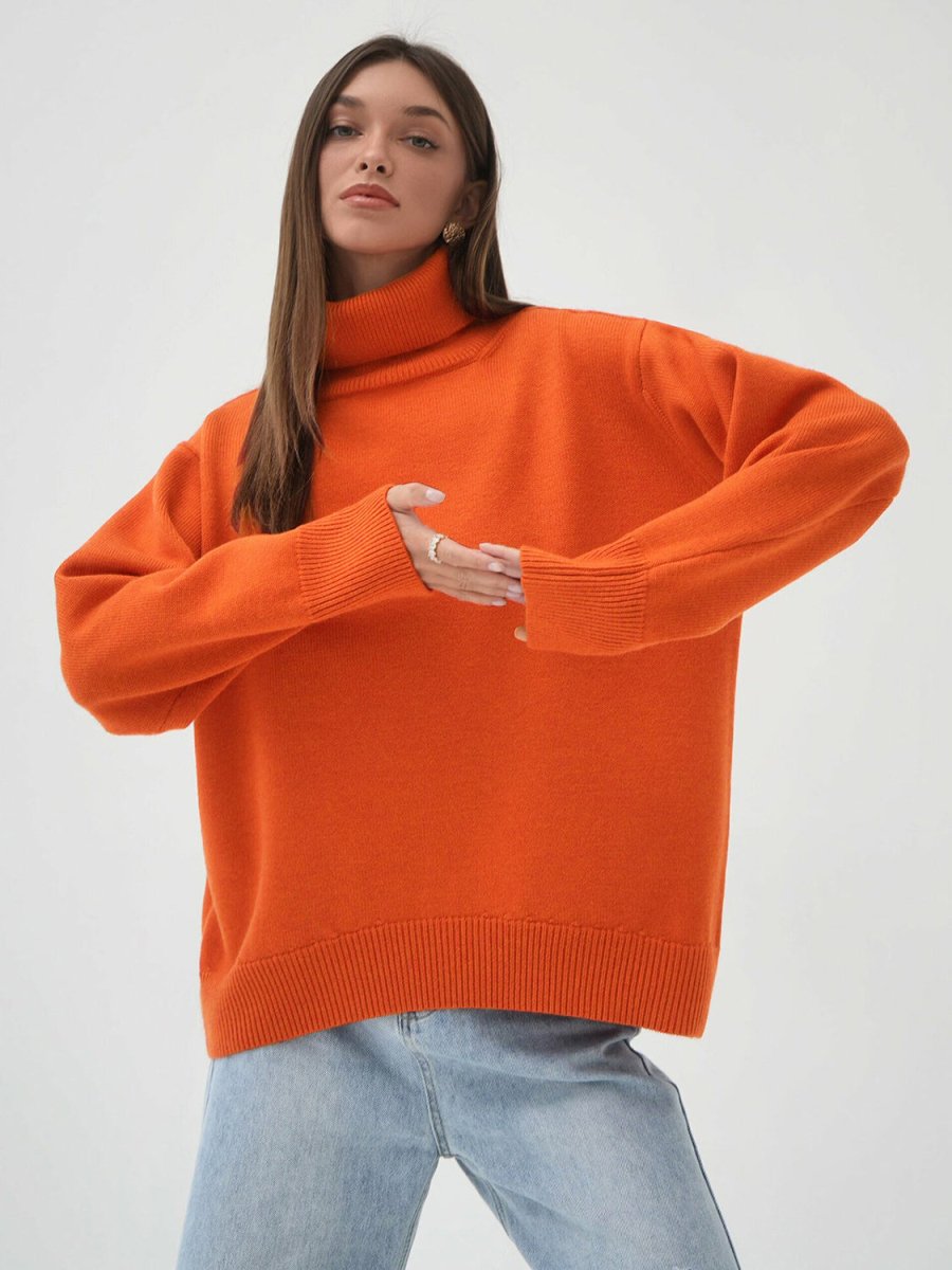 Turtleneck Long Sleeve Sweater - S. M. & Co.