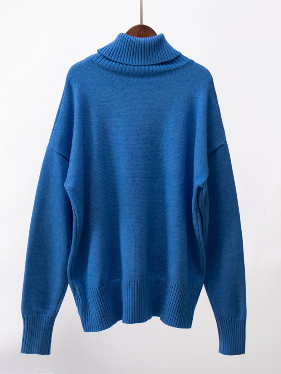 Turtleneck Long Sleeve Sweater - S. M. & Co.