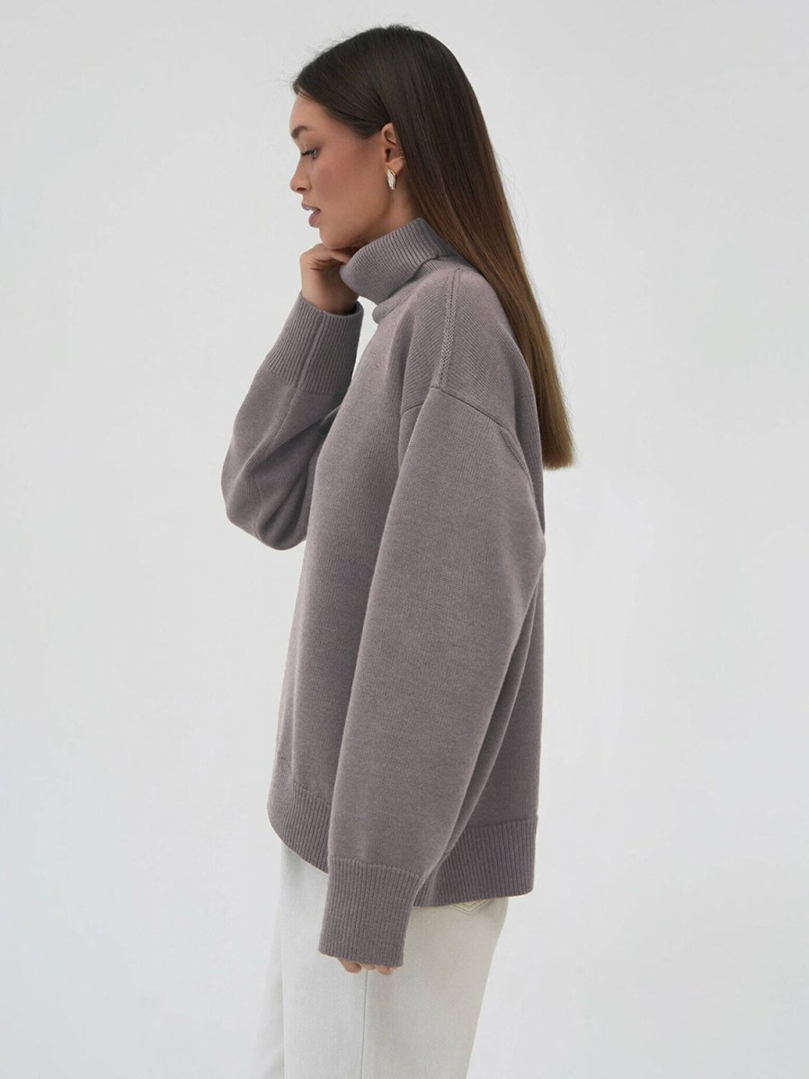 Turtleneck Long Sleeve Sweater - S. M. & Co.