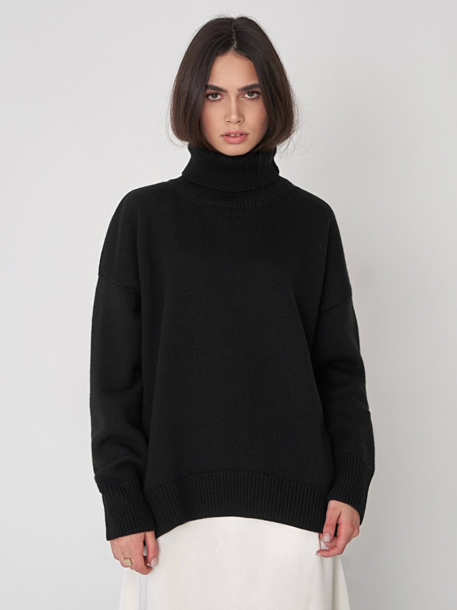 Turtleneck Long Sleeve Sweater - S. M. & Co.