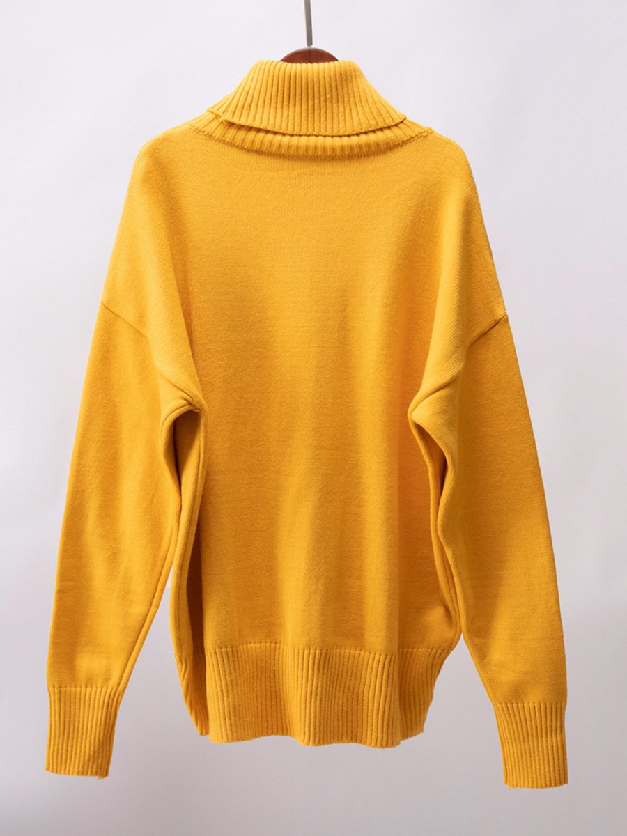 Turtleneck Long Sleeve Sweater - S. M. & Co.