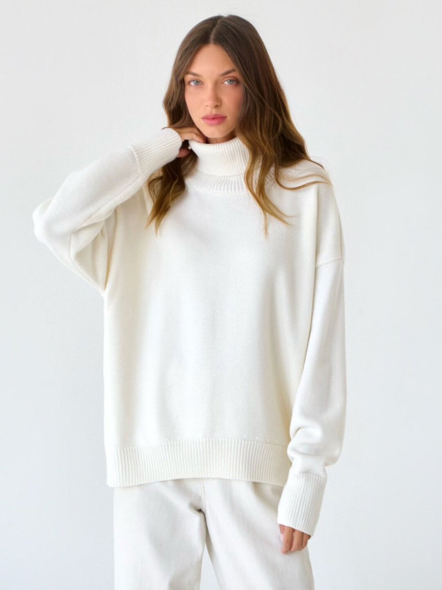 Turtleneck Long Sleeve Sweater - S. M. & Co.