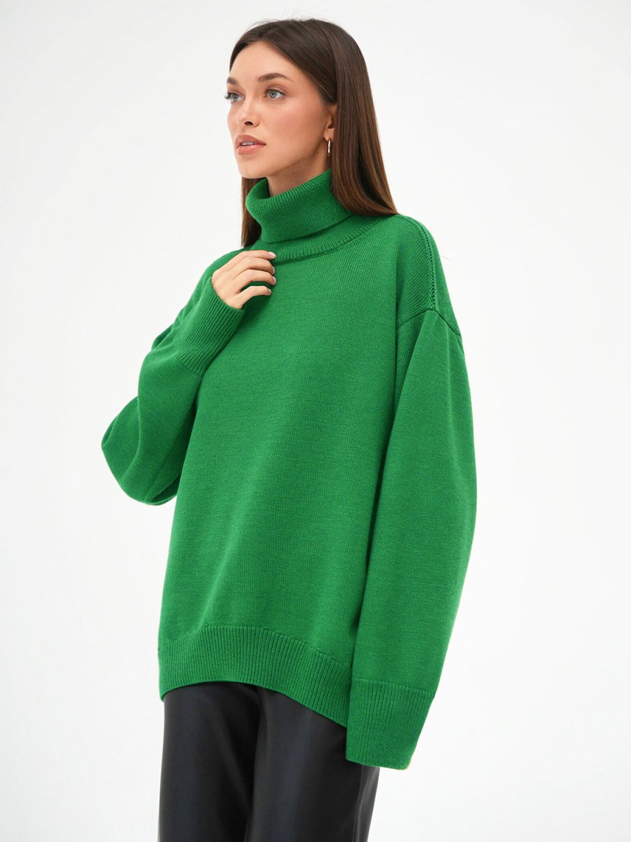 Turtleneck Long Sleeve Sweater - S. M. & Co.