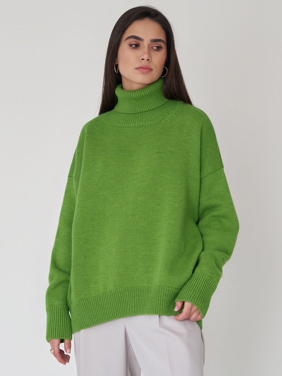 Turtleneck Long Sleeve Sweater - S. M. & Co.