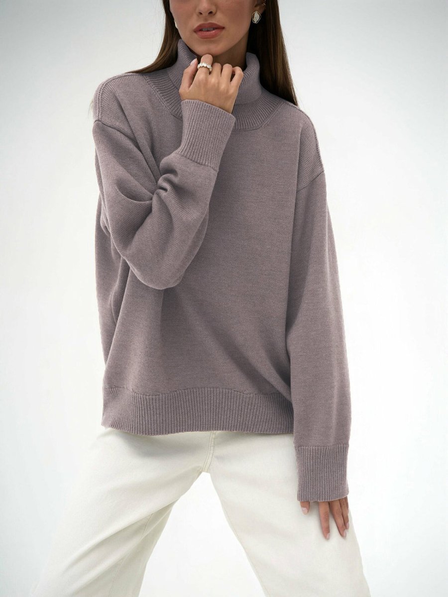 Turtleneck Long Sleeve Sweater - S. M. & Co.