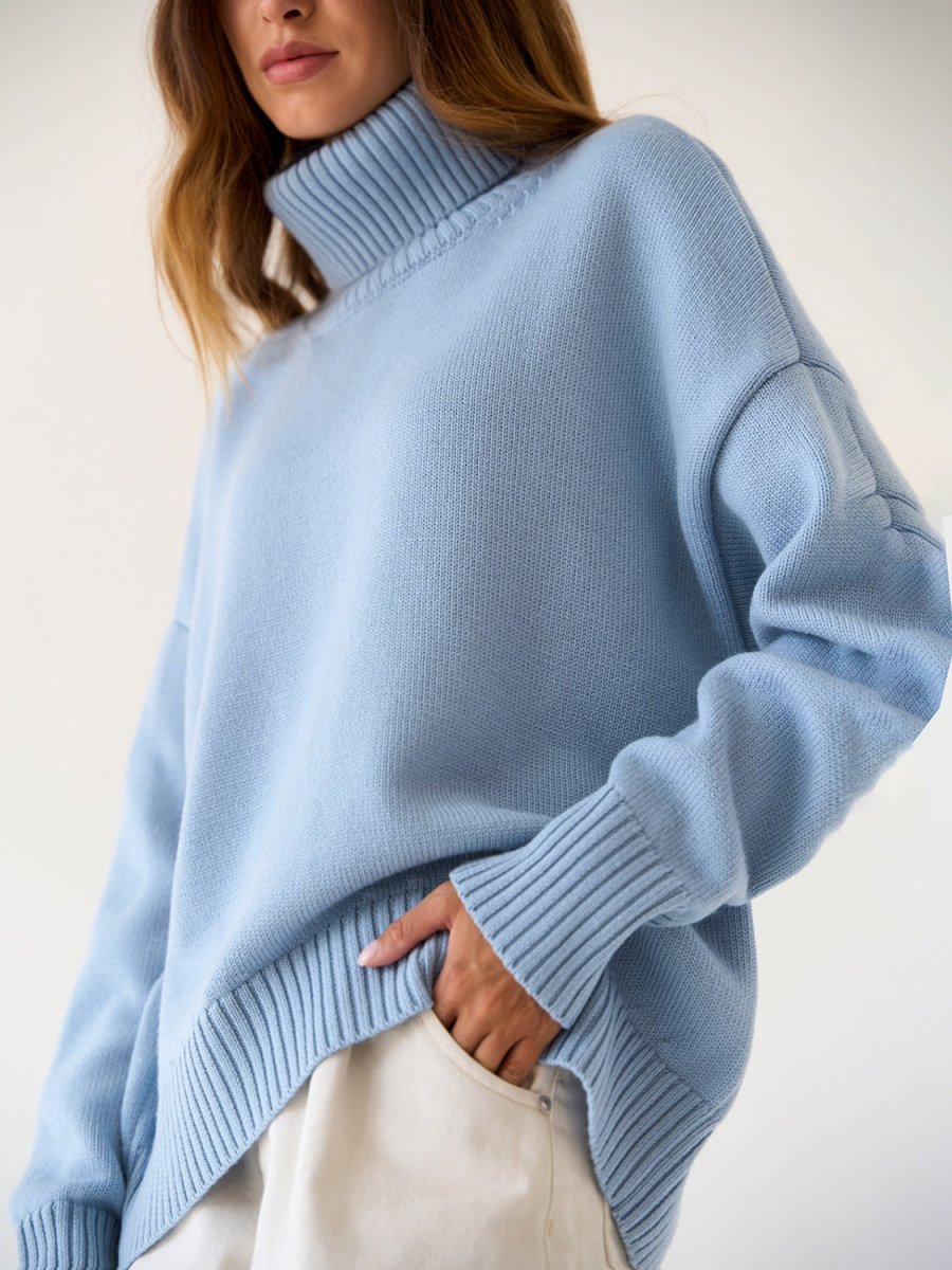 Turtleneck Long Sleeve Sweater - S. M. & Co.