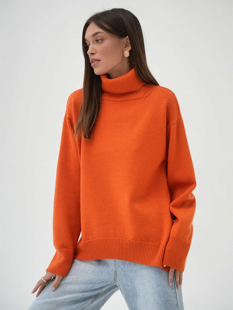 Turtleneck Long Sleeve Sweater - S. M. & Co.