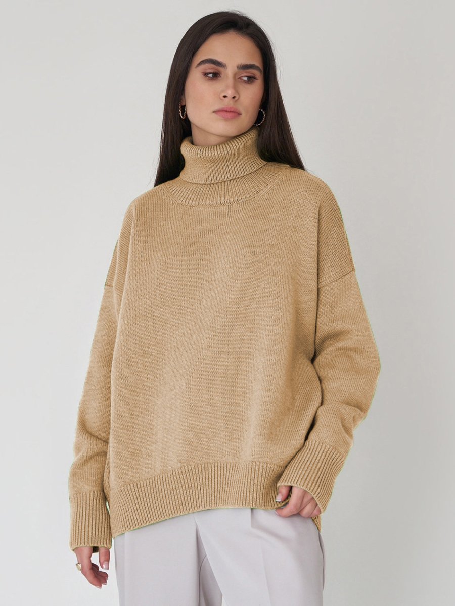 Turtleneck Long Sleeve Sweater - S. M. & Co.