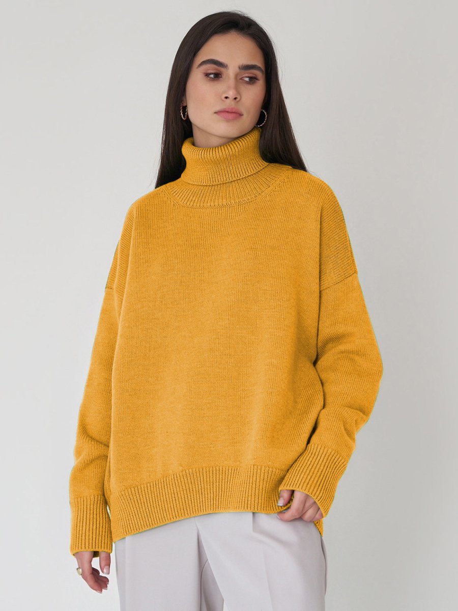 Turtleneck Long Sleeve Sweater - S. M. & Co.