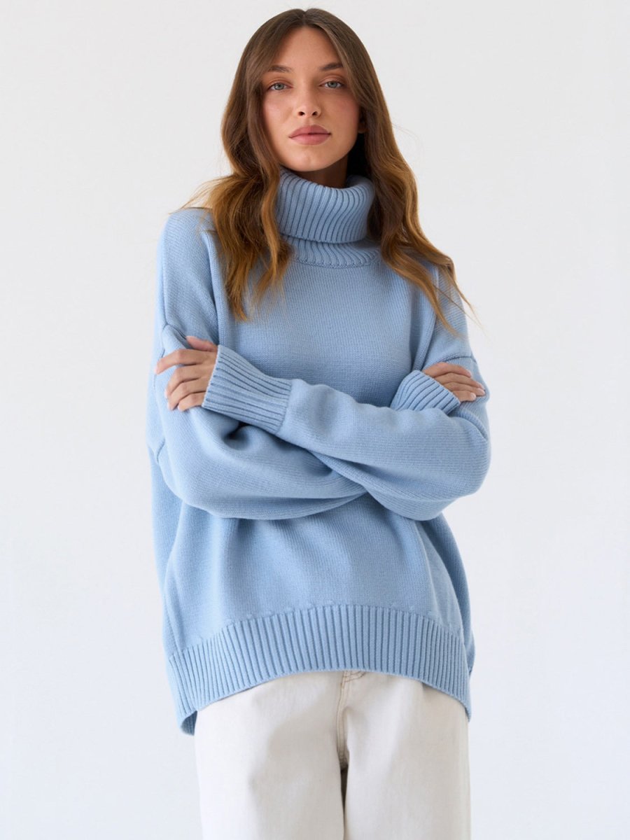 Turtleneck Long Sleeve Sweater - S. M. & Co.