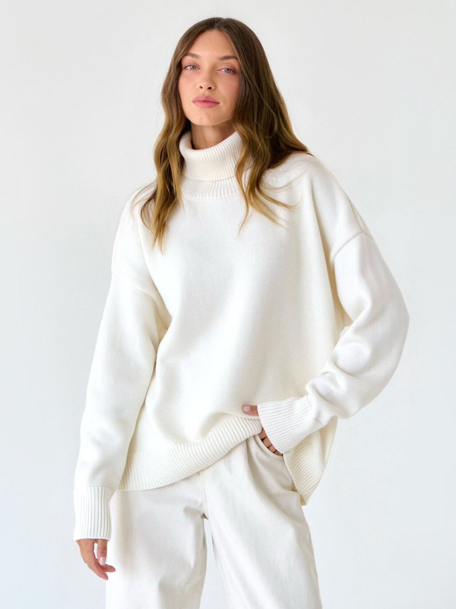 Turtleneck Long Sleeve Sweater - S. M. & Co.