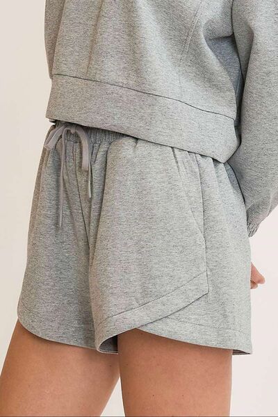 Umgee Full Size Drawstring Sweatshorts with Pockets Plus Size - S. M. & Co.