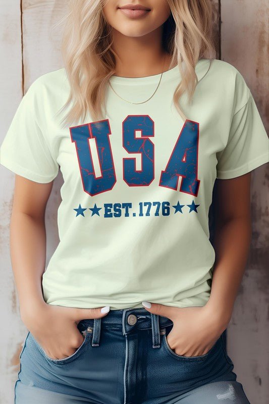 USA Retro America Est 1776 Graphic Tee - S. M. & Co.